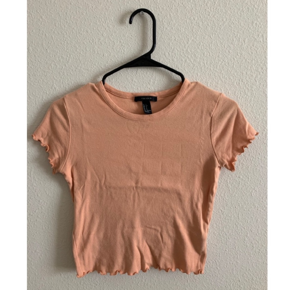 Forever 21 Pale Orange Crop Top